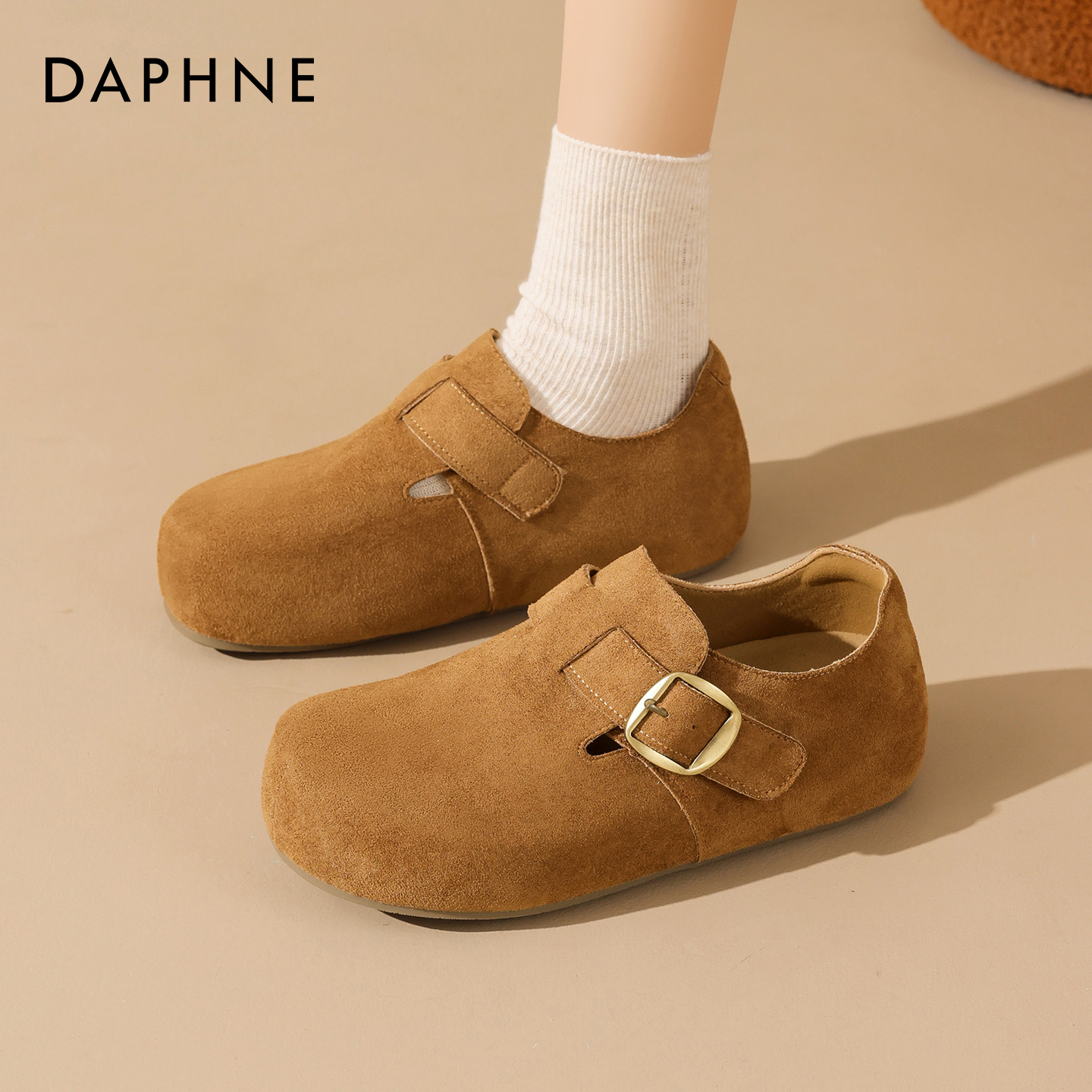 达芙妮厚底勃肯鞋女款2025一脚蹬