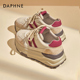 运动休闲鞋 达芙妮厚底老爹鞋 子 复古女鞋 增高德训鞋 女2026春季 新款