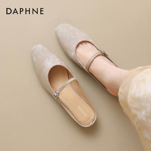 凉拖鞋 达芙妮新中式 外穿凉拖国风玛丽珍2026新款 女夏季 包头半拖鞋