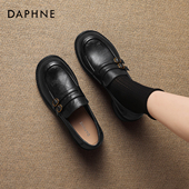 子百搭皮鞋 达芙妮厚底乐福鞋 英伦风黑色小单鞋 jk女鞋 2026新款 春季