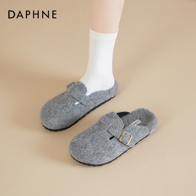 达芙妮2025新款勃肯毛毛拖鞋外穿