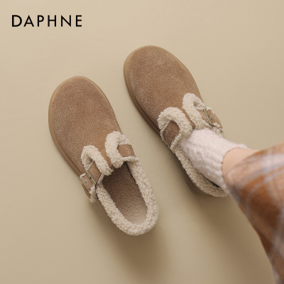 达芙妮加绒勃肯棉鞋冬季