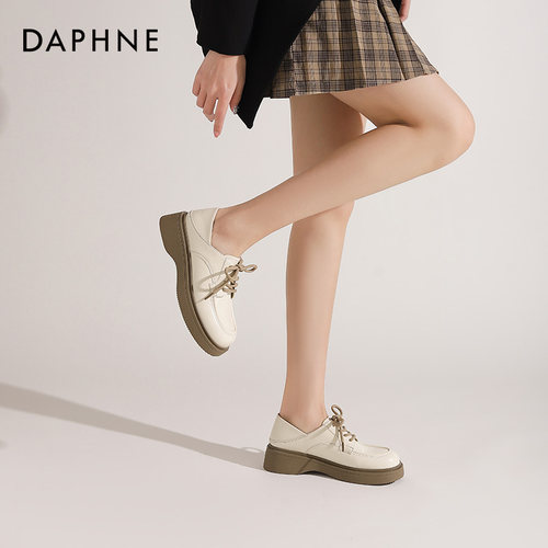 系带松糕底乐福鞋达芙妮