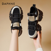 达芙妮拼色老爹鞋 百搭厚底增高双色重工休闲运动鞋 女2026春季 新款