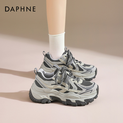 达芙妮灰色厚底老爹鞋百搭运动鞋