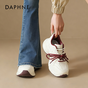 增高皮面老爹鞋 达芙妮女鞋 秋2025爆巨好看配阔腿裤 子女款 冬 运动鞋