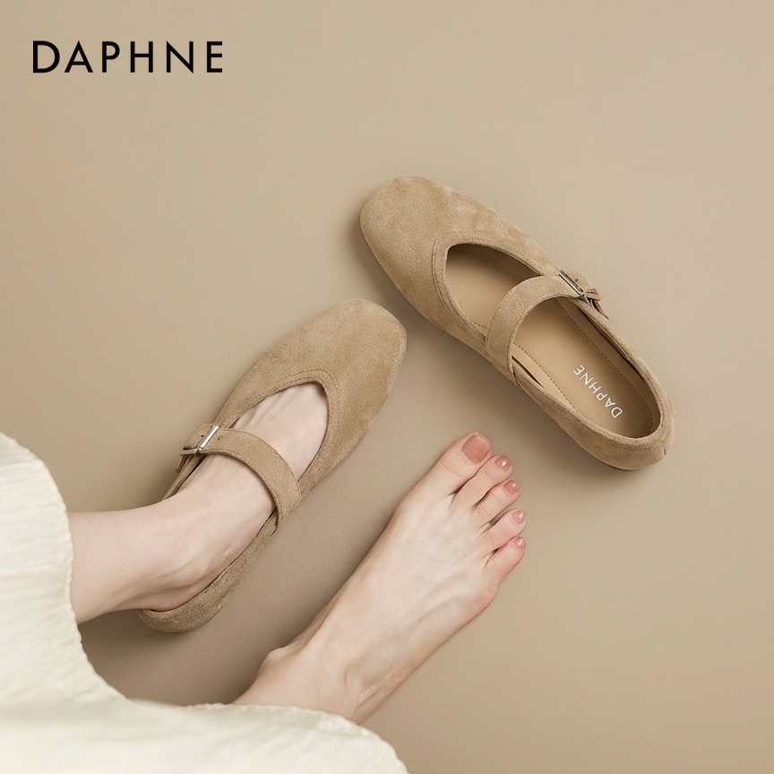 达芙妮小单鞋2026新款春季玛丽珍平底皮鞋女款皮鞋女鞋子豆豆舒适