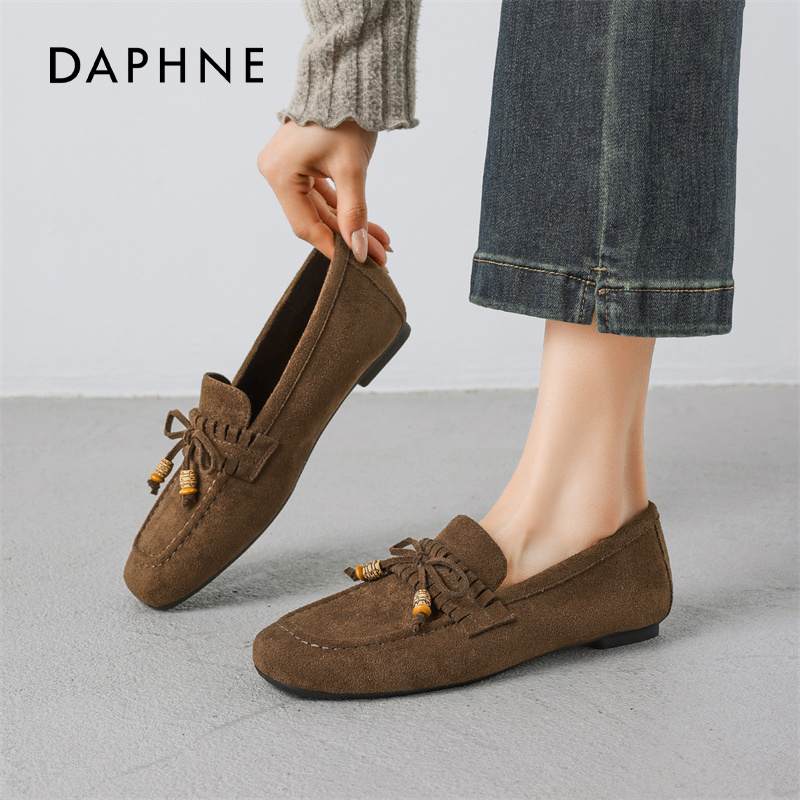 【达芙妮】老钱风勃肯乐福鞋单鞋