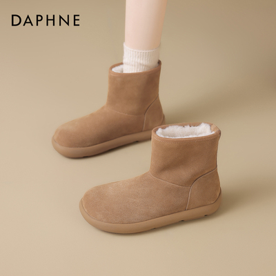 厚底雪地靴女冬季勃肯加绒棉鞋