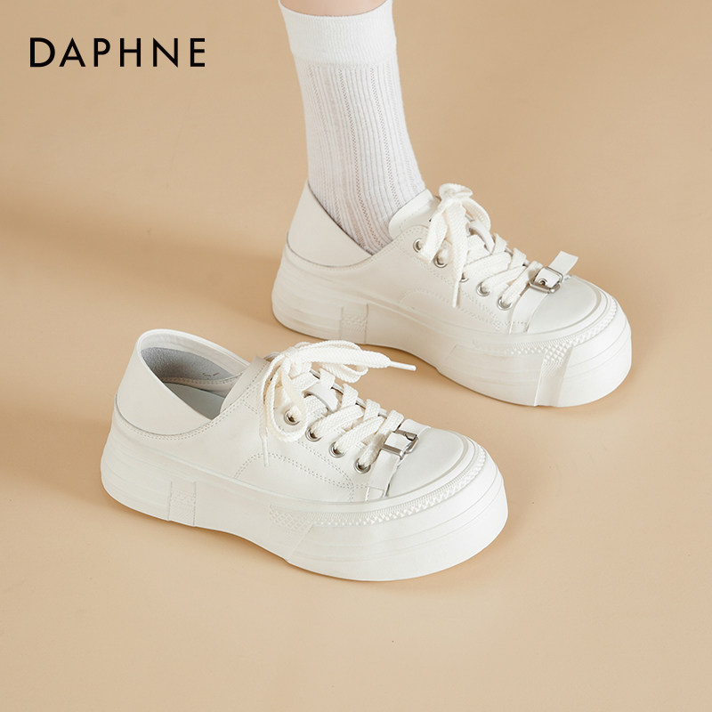 达芙妮厚底小白鞋女2026新款春季女鞋舒适百搭增高休闲鞋运动板鞋,女鞋,时尚休闲鞋,淘宝优惠券,粉丝福利购,淘宝优惠卷