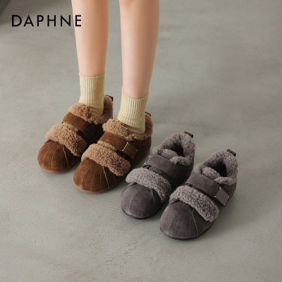 达芙妮保暖加绒加厚内增高德训鞋