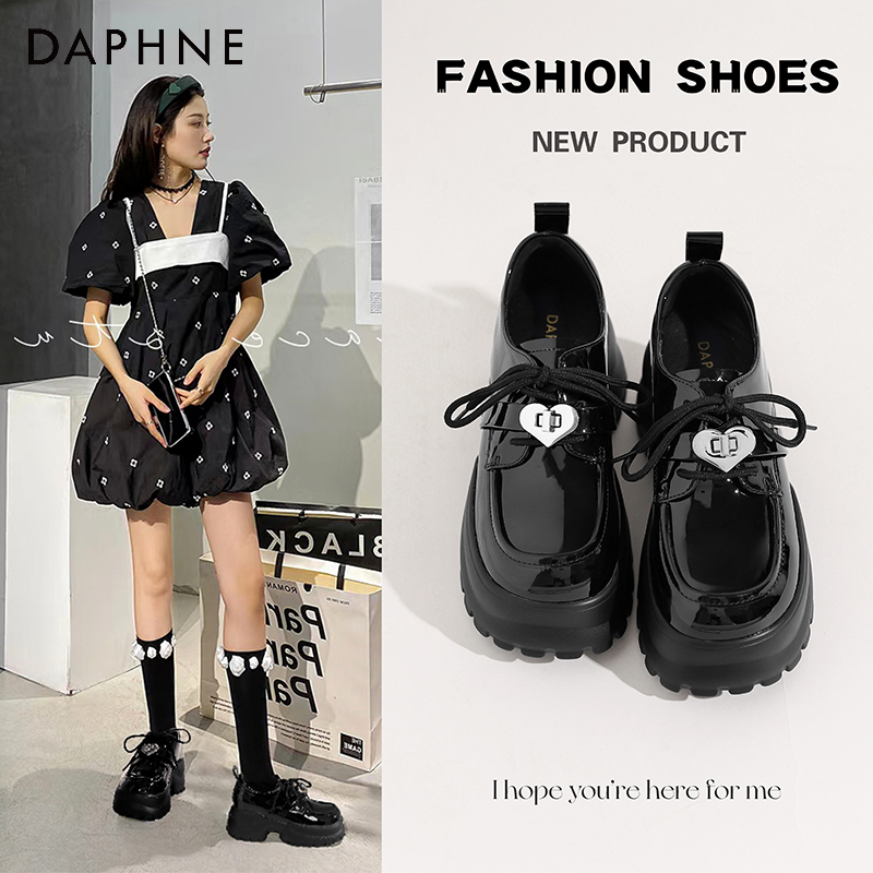 达芙妮厚底乐福鞋英伦风