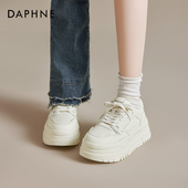 轻便百搭软底板鞋 达芙妮厚底小白鞋 子 新款 休闲女鞋 女款 2026年春季