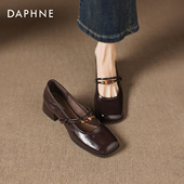 2026新款 法式 玛丽珍女鞋 达芙妮粗跟单鞋 棕色小皮鞋 绝美不累脚女士