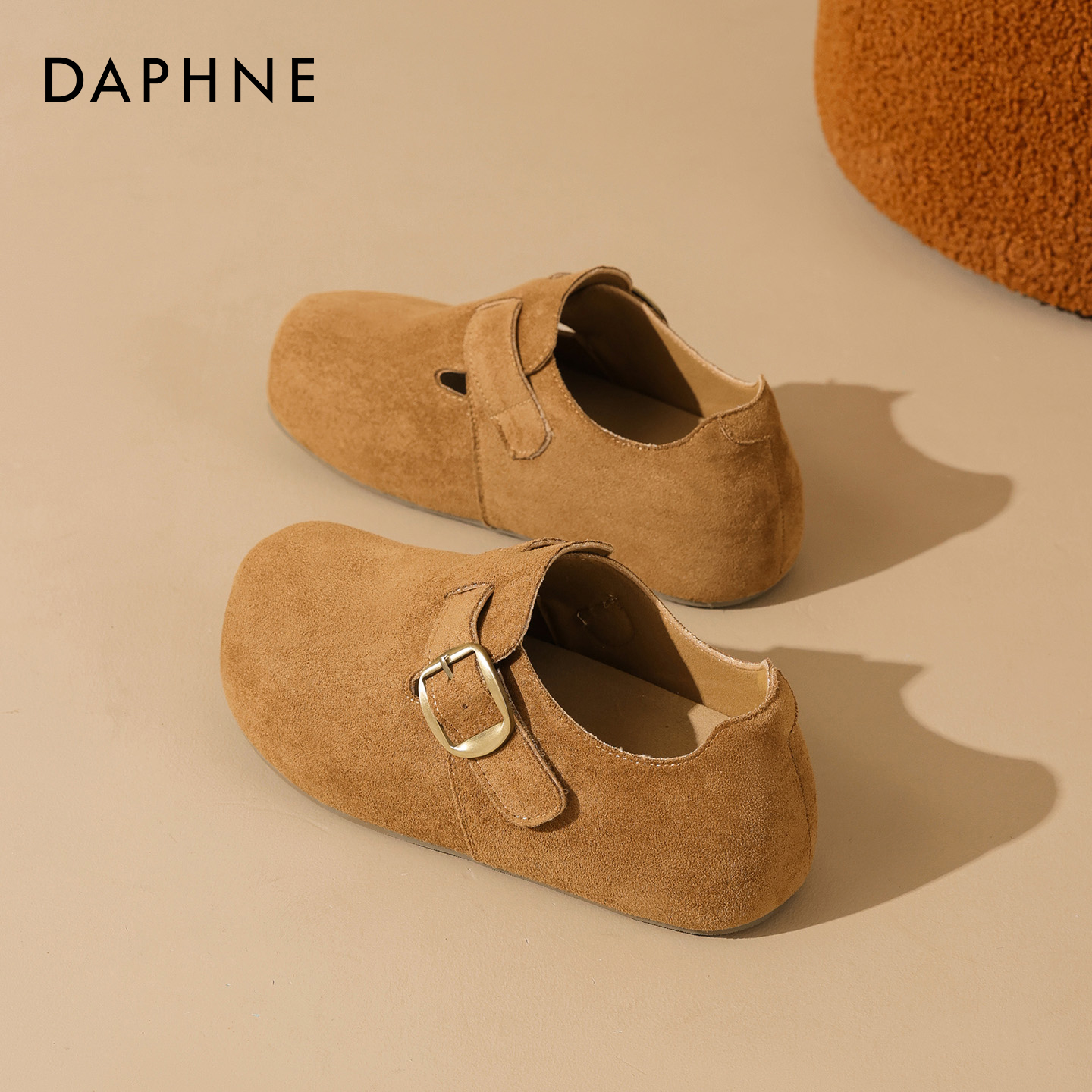 达芙妮厚底勃肯鞋一脚蹬软底复古