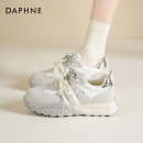 达芙妮芭蕾德训鞋女2025新款秋冬女鞋休闲运动鞋子增高厚底小白鞋