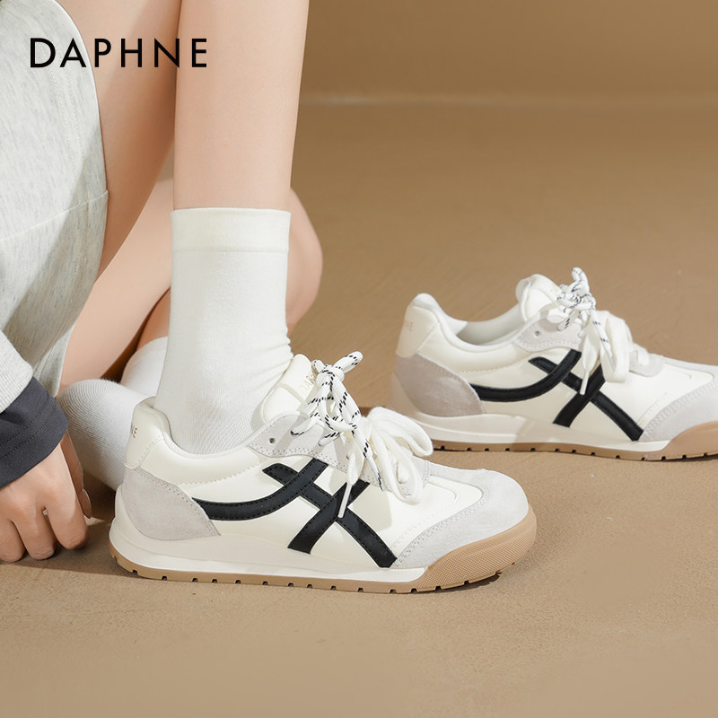 达芙妮厚底德训鞋女款2026新款春季百搭小白鞋板鞋复古休闲运动鞋,女鞋,德训鞋,淘宝优惠券,粉丝福利购,淘宝优惠卷