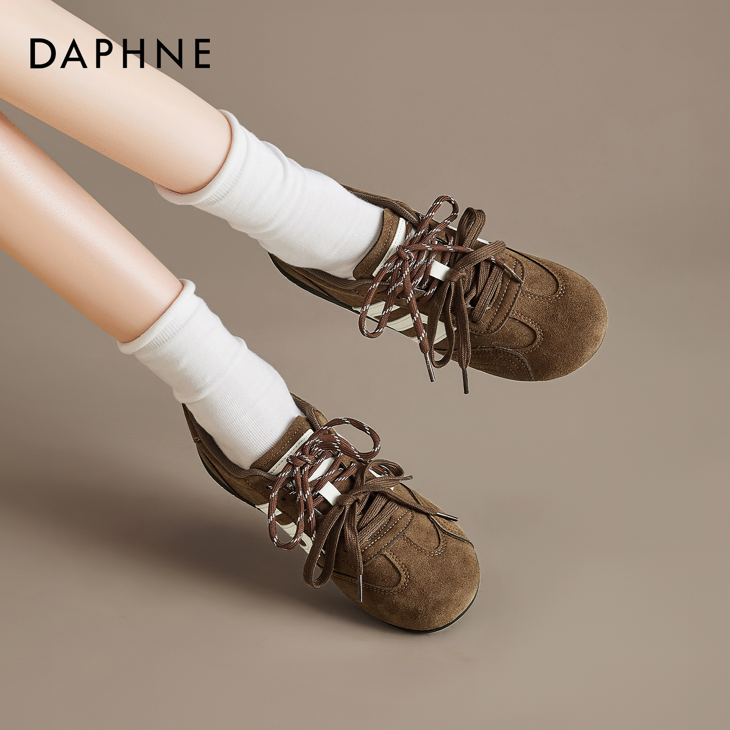 达芙妮厚底德训鞋百搭板鞋