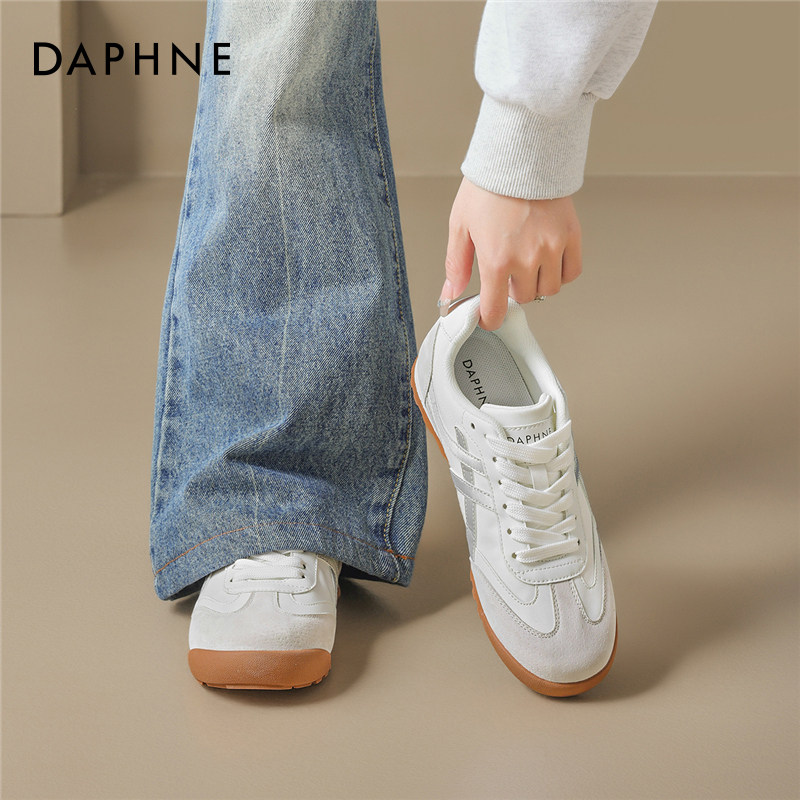 达芙妮芭蕾德训鞋女2026春季新款休闲板鞋运动女鞋百搭平底小白鞋,女鞋,德训鞋,淘宝优惠券,粉丝福利购,淘宝优惠卷