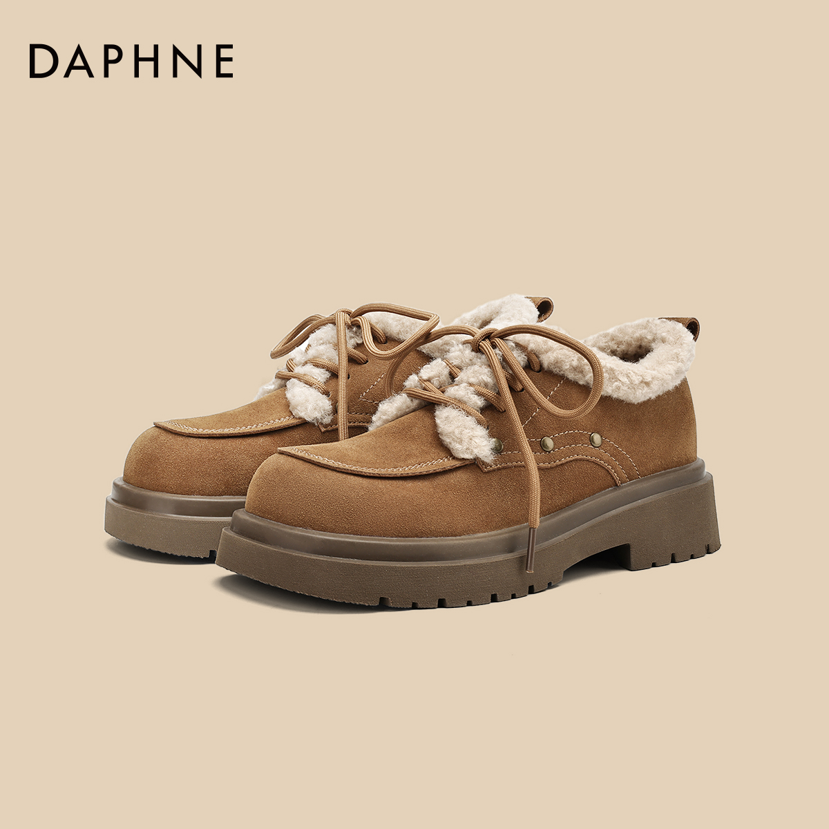 达芙妮厚底乐福鞋女款2025新款