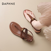 子罗马人字拖鞋 达芙妮平底凉鞋 夏季 外穿老钱风夹趾鞋 女款 2026新款