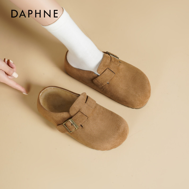 达芙妮厚底勃肯鞋女2026新款春季小个子一脚蹬休闲单鞋包头半拖鞋,女鞋,勃肯鞋/软木鞋,淘宝优惠券,粉丝福利购,淘宝优惠卷