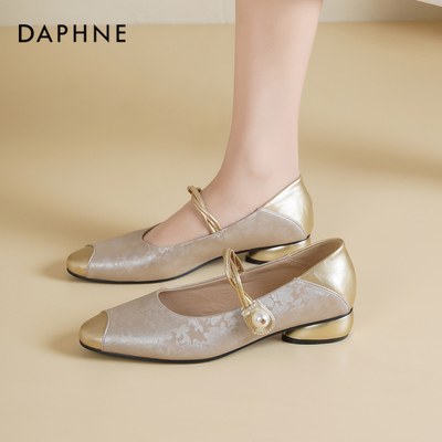 达芙妮新中式法式玛丽珍单鞋子女