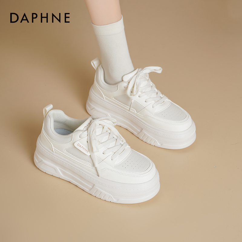 达芙妮厚底小白鞋增高休闲鞋女
