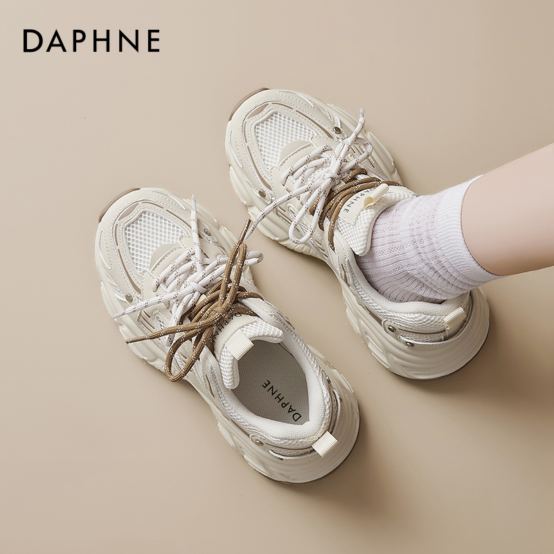 达芙妮复古厚底老爹鞋