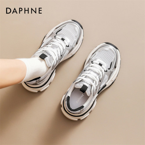 达芙妮银色老爹鞋子女2025新款