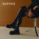 达芙妮云软过膝靴女长筒靴子女2025新款厚底秋冬骑士靴真皮长靴女