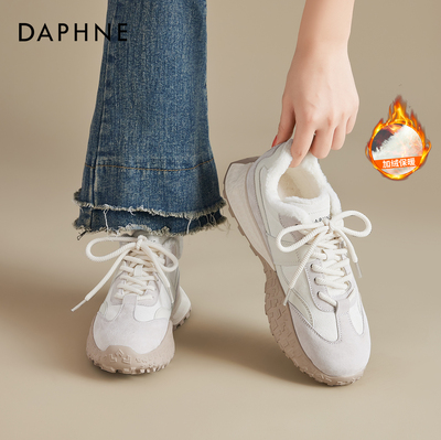 达芙妮厚底加绒德训鞋女款休闲鞋