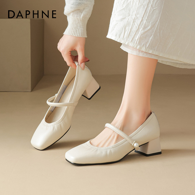 达芙妮玛丽珍鞋女款气质高跟