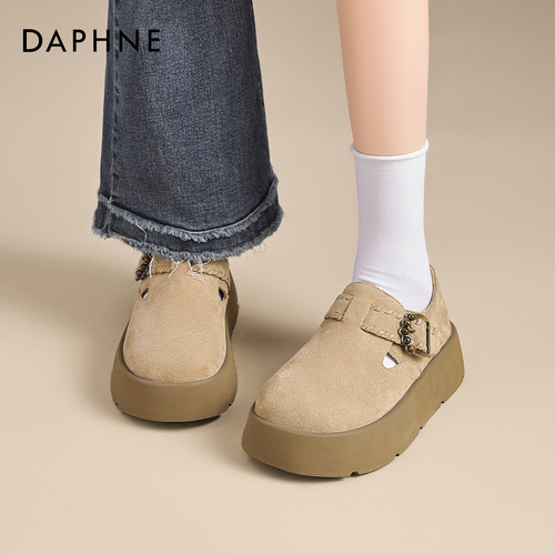 达芙妮厚底增高勃肯鞋女