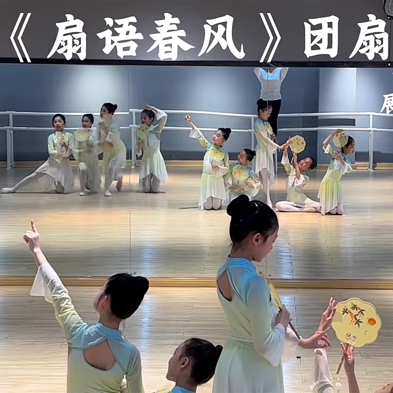 抖音旎旎老师扇语春风同款扇子舞蹈演出服装古典舞纱衣练功舞蹈服
