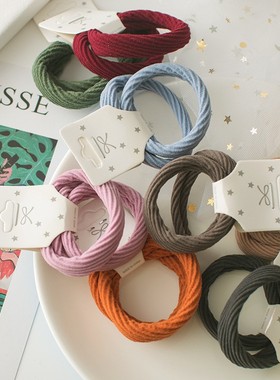 大人皮筋 高弹力不伤发儿童发量多发圈 扎头皮筋宝宝 头绳一卡2条