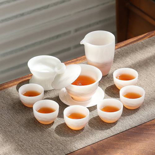 德化高档白瓷璞玉功夫茶具套装