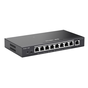Ruijie/锐捷睿易网络交换机RG-ES209C-P 8口百兆智能网管型监控Poe供电 企业级办公监控交换器 官旗旗舰店