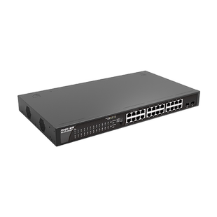 Ruijie/锐捷睿易网络交换机RG-ES126GS 全千兆24口电口+2个SFP光口上联 企业级非网管 视频监控 官方旗舰店