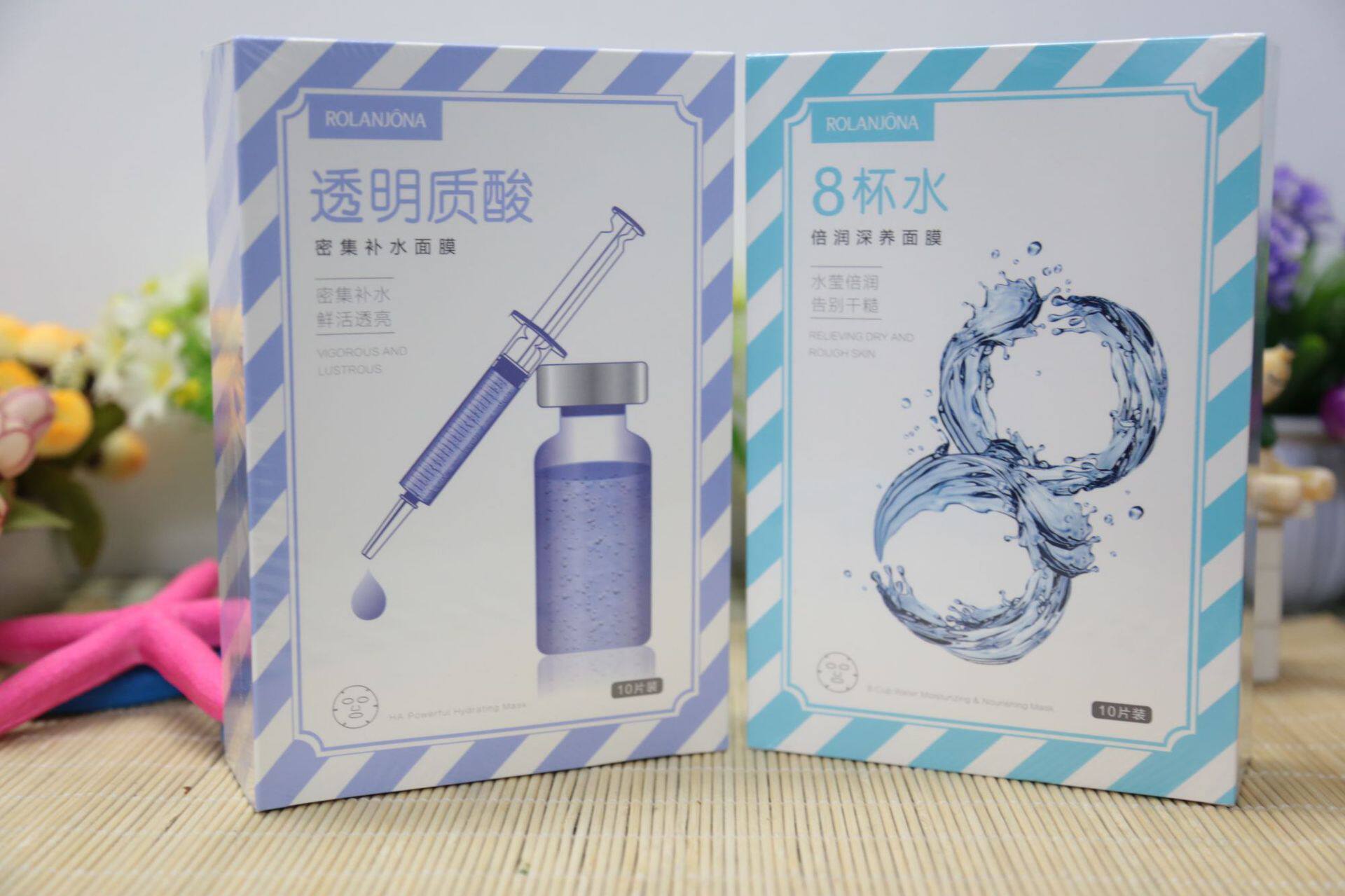 露兰姬娜透明质酸密集补水8杯杯贴片面膜