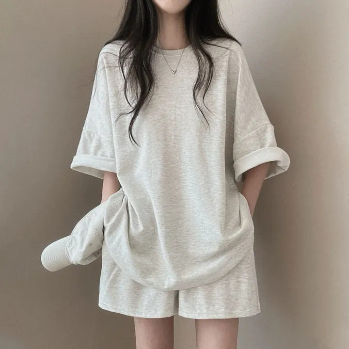 夏季家居服可外穿休闲宽松套装