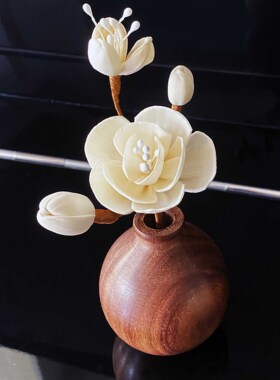 【现货】香薰通草花枝 干花永生玫瑰花束 梅花多头花枝山茶花牡丹