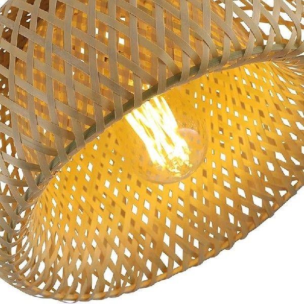 AT35-Plug In Pendant Light Hanging Lamp With Switch Jute