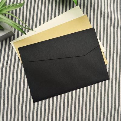 Black Vintage Kraft Envelope Postcard Storage Mail Organizer