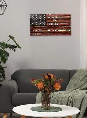 Flag Coin Holder Wall Mounted Display Stand for Challenge