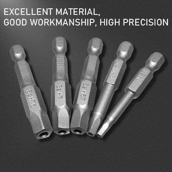 5pcs Magnetic Screwdriver Drill Bit 50mm 1/4 inch Hex Shank