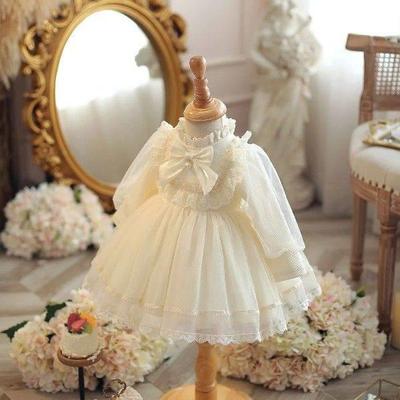 Plush Pleated Dress with Fluffy Yarn Princess Dress for