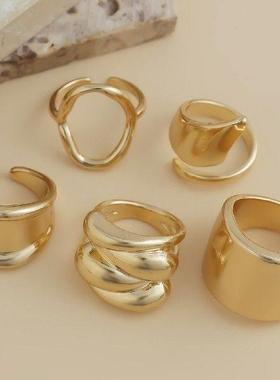 5PCS Stackable Finger Rings Opening Adjustable Personalized