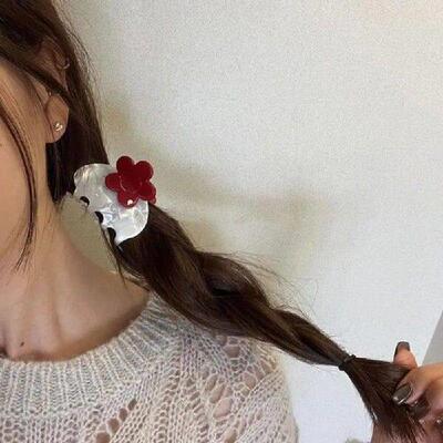Ins Acetate Hair Claw Clip Leopard Print Sweet Hairpin