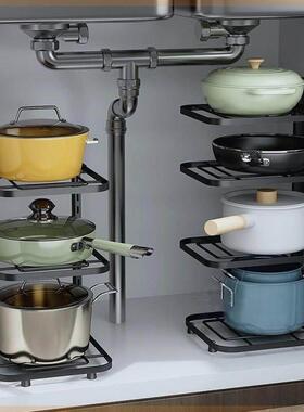 Pan rack Pot rack Organizer Kitchen storage rack Cabinet锅架